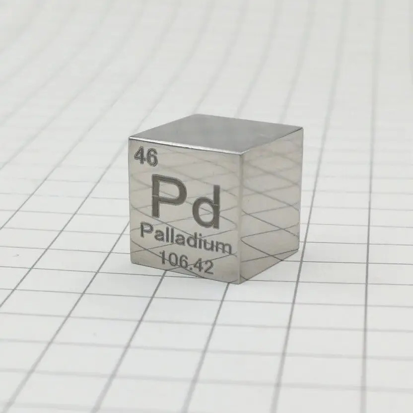 Палладиевый Металл 9995 чистый 10 мм Pd резной кубик плотности/слитный элемент