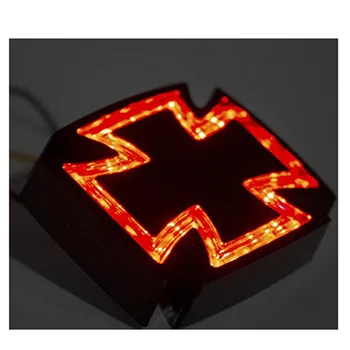 

Motorcycle Accessories Motorbike Iron Cross Medal LED taillight Scooter Black Brake Tail Lights Motorcycle Modified Tail Lights
