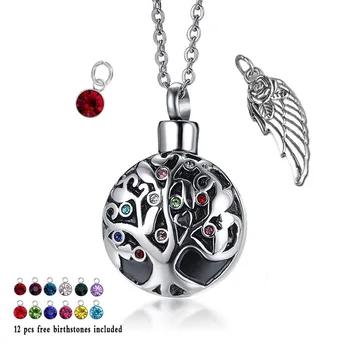 

Urn Pendant Necklace Tree of Life' Cremation Jewelry for Ashes Mother's Day Keepsake for Dad Sister Grandma Aunt Wife Daughter