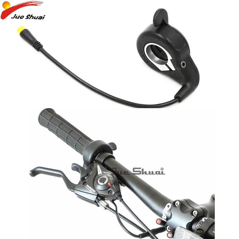 

32cm Cable Thumb Throttle Waterproof Plug Electric Bike kit Speed Shift Speed control Wheel Hanger Scooter Clip Handlebar Part