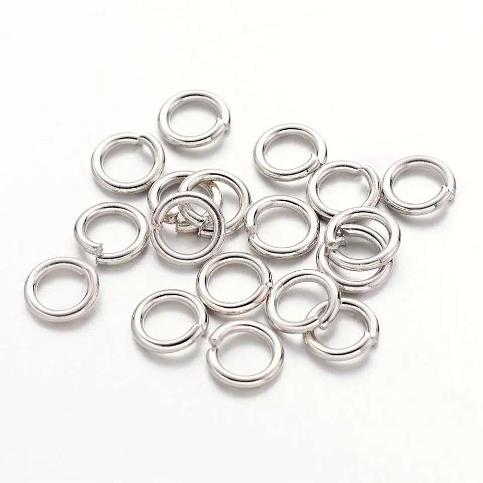 Platinum Color 6x1 мм латунные прыгающие кольца ювелирные изделия близкие, но непаяные, Платиновый цвет, около 90 шт/10 г - Цвет: Platinum Color