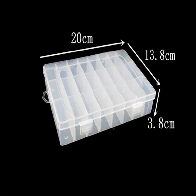 Fishing Box Accessories Tackle Lures Bait Storage Case Shrimp Boxes for Fishing Tackle Baits Pesca 24compartments Lure Box #2M04 (2)