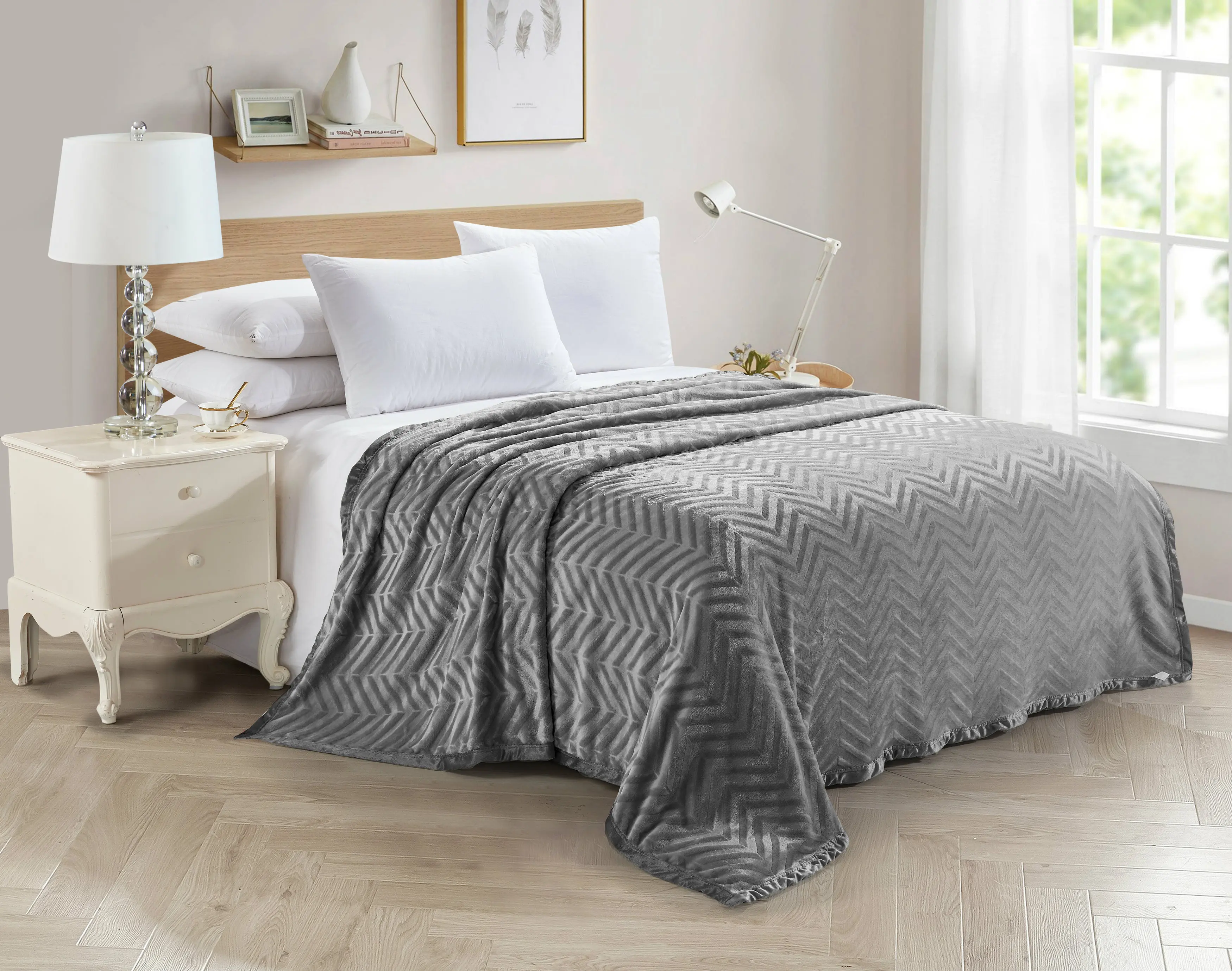 

Solid Color Throw Blanket Milk velvet Sofa Travel Blanket Embossed Bedspread wave throw blanket for sofa/Bed/CarDropship