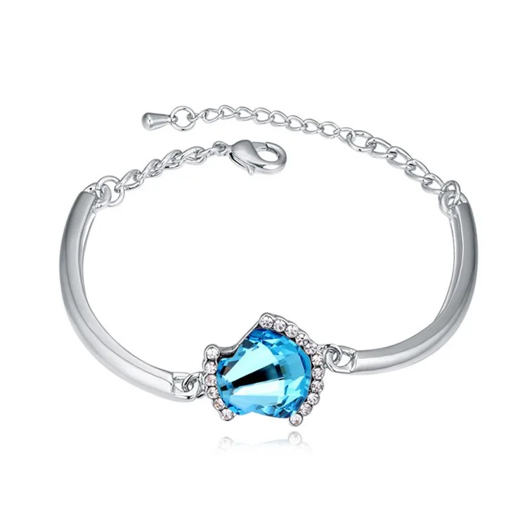 Элитный бренд для женщин браслет кристаллы от Swarovski браслет для море в виде ракушки форма Браслеты и акриловый браслет - Окраска металла: 1