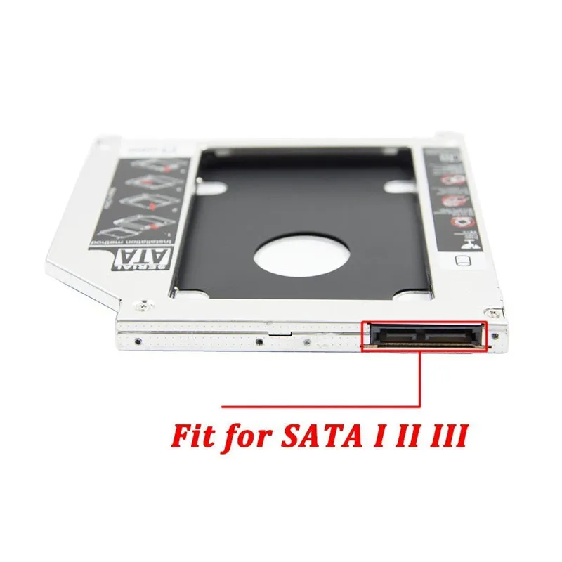 Универсальный алюминиевый SATA 3,0 2nd HDD Caddy 12,7 мм для 2," 2 ТБ SSD чехол Корпус жесткого диска для ноутбука DVD-ROM Оптический отсек