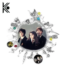 Значок браслета «Хогвартс», змея, уведомление, волшебная палочка, крылья, луна, очки, паук, дракон, аксессуары, ювелирные изделия