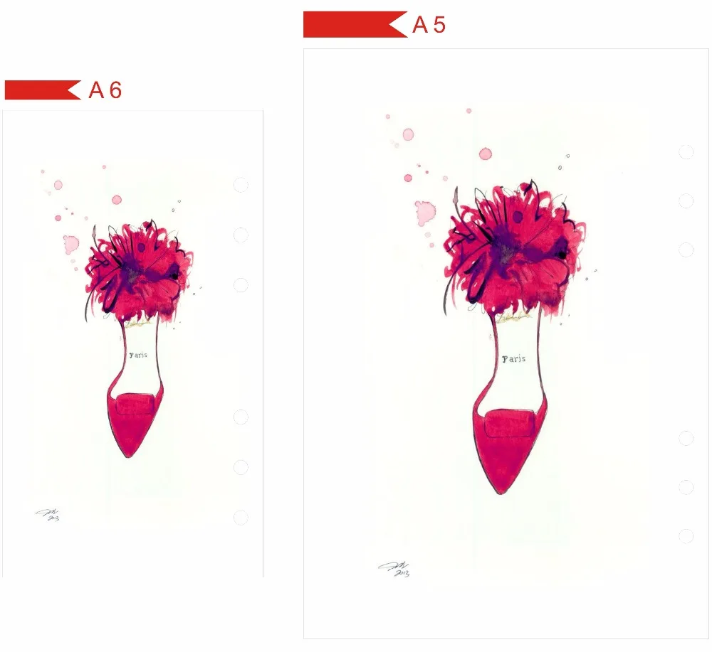 Harphia твердая бумага отдельные страницы А5 А6 разделитель для планировщика 5 шт. высокий каблук серии матч для 6 отверстий вкладыш тетрадь журнал