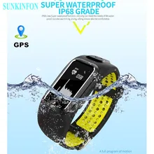 DB12 GPS Motion Track Record Smart Wristband Sports Band Dynamic Heart Rate Waterproof Bracelet for Samsung Galaxy S8 / S8 Plus