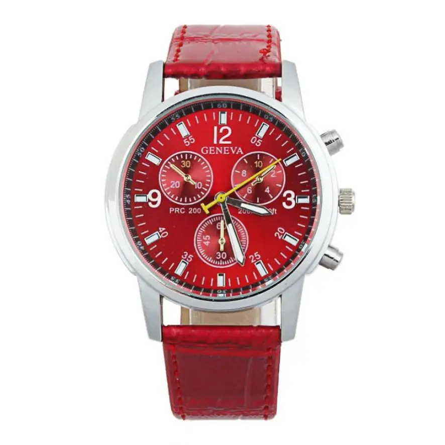 

Timezone #25 Fashion Geneva Women's Watch Leather Band Analog Dial Quartz Wrist Watch
