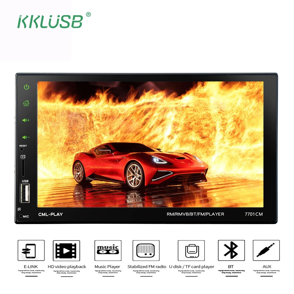 2 din HD 7 &quotСенсорный экран Авторадио Bluetooth Автомагнитола аудио amrds Зеркало Ссылка