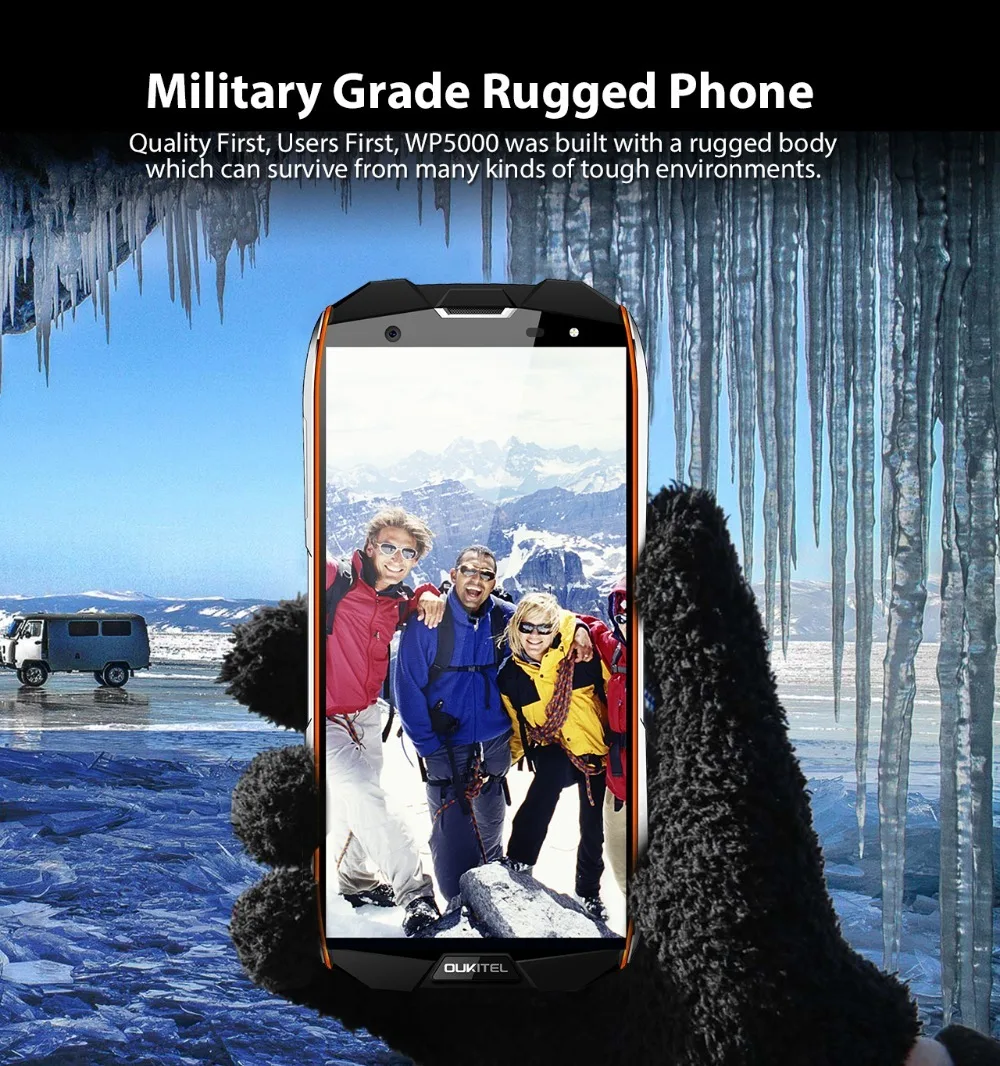 Flash Deal Original Oukitel Wp5000 Ip68 Waterproof Smartphone Android 7.1 Helio P25 Octa Core 6gb Ram 64gb Rom 5200mah 9v/2a Mobile Phone 29