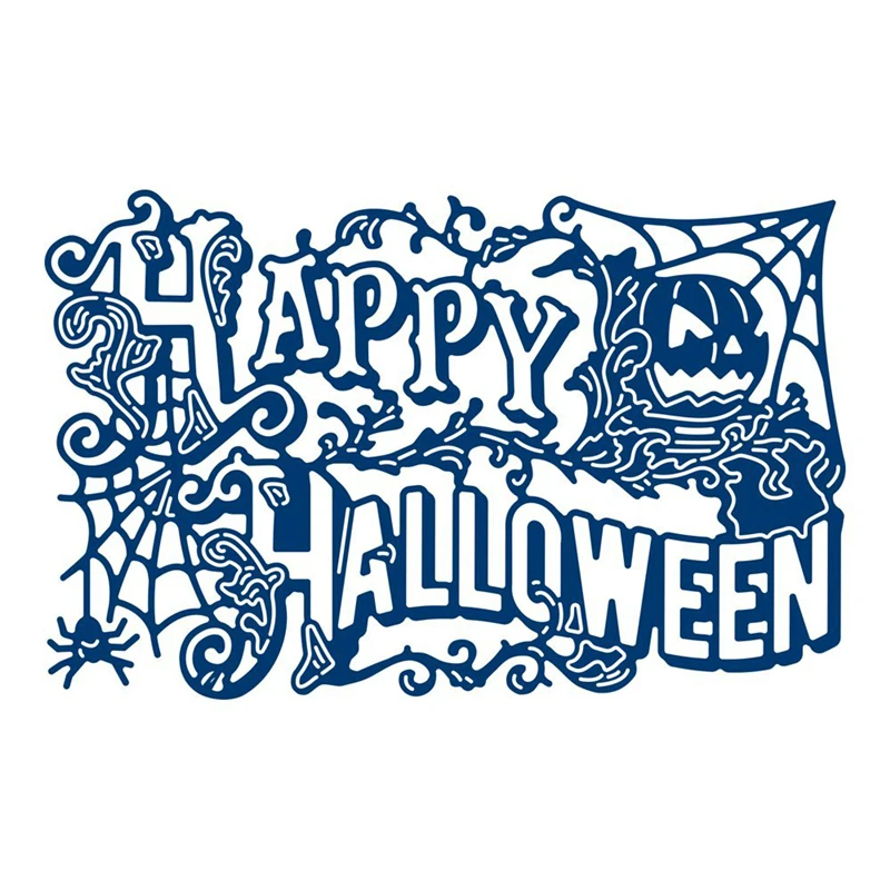 

Happy Halloween Metal Cutting Dies for Scrapbooking New 2019 Letter Craft Dies Embossing Dies Cuts Card Making Stencils