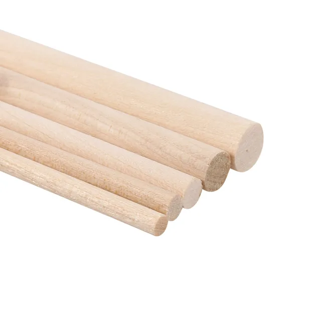 Palos de madera de 30cm de largo para manualidades, pasadores, varillas,  árboles dulces, herramienta de madera, 4mm-10mm, 10 unidades - AliExpress