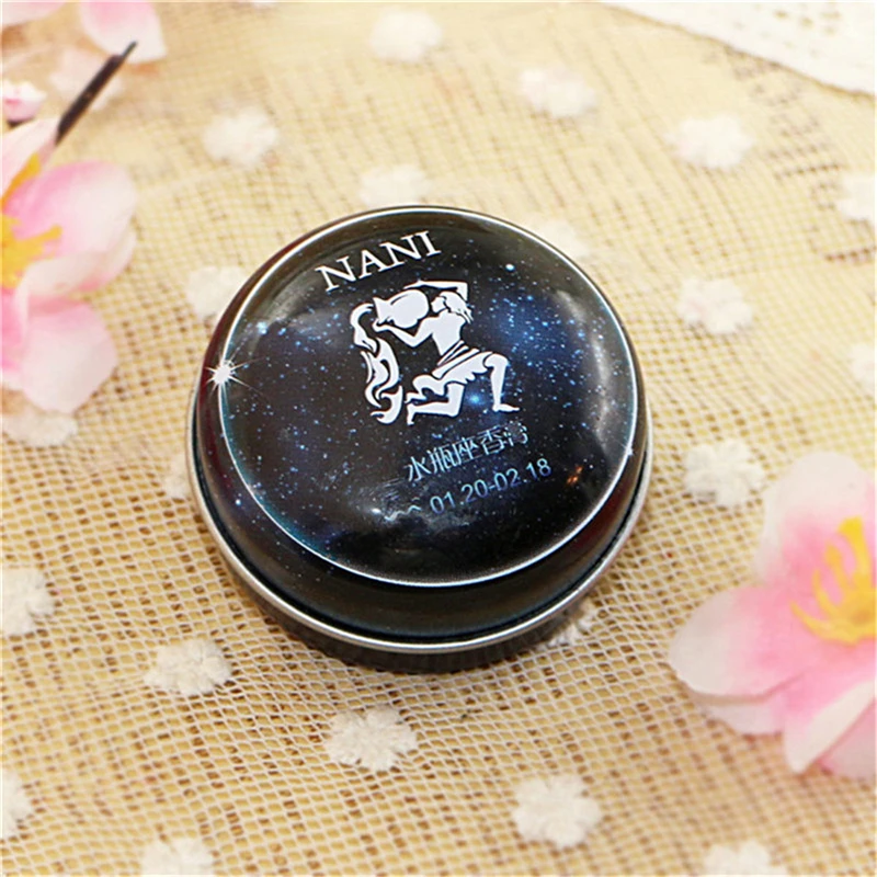 High Quality 12 Signs Constellation Zodiac Magic Solid Deodorant Solid Fragrance Magic Balm For Women Men - Цвет: Aquarius