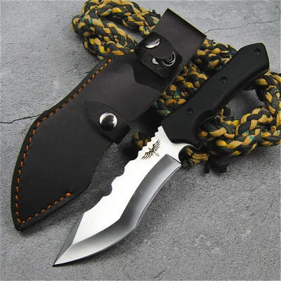 Нож с фиксированным лезвием, Прямые ножи для самообороны, боевой кинжалом для кемпинга, рыбалки, выживания на открытом воздухе, тактическое снаряжение для охоты - Цвет: A1