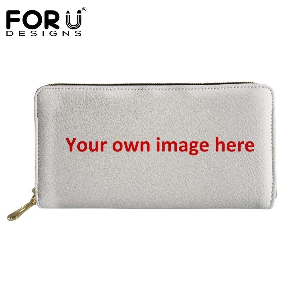 

FORUDESIGNS Custom Images or Logo Ladies Wallet Fashion Women Leather Purse Multifunction Women Wallet with Zipper Money Bags