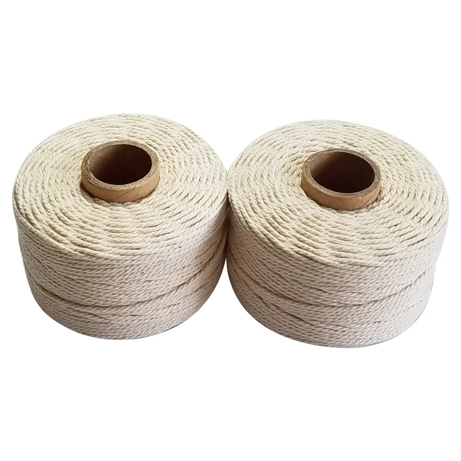

Wholesal Natural 100% Cotton rope 80m/roll twine Cords 10pcs/lot String thread for pack wedding Hang Tag accessory DIY