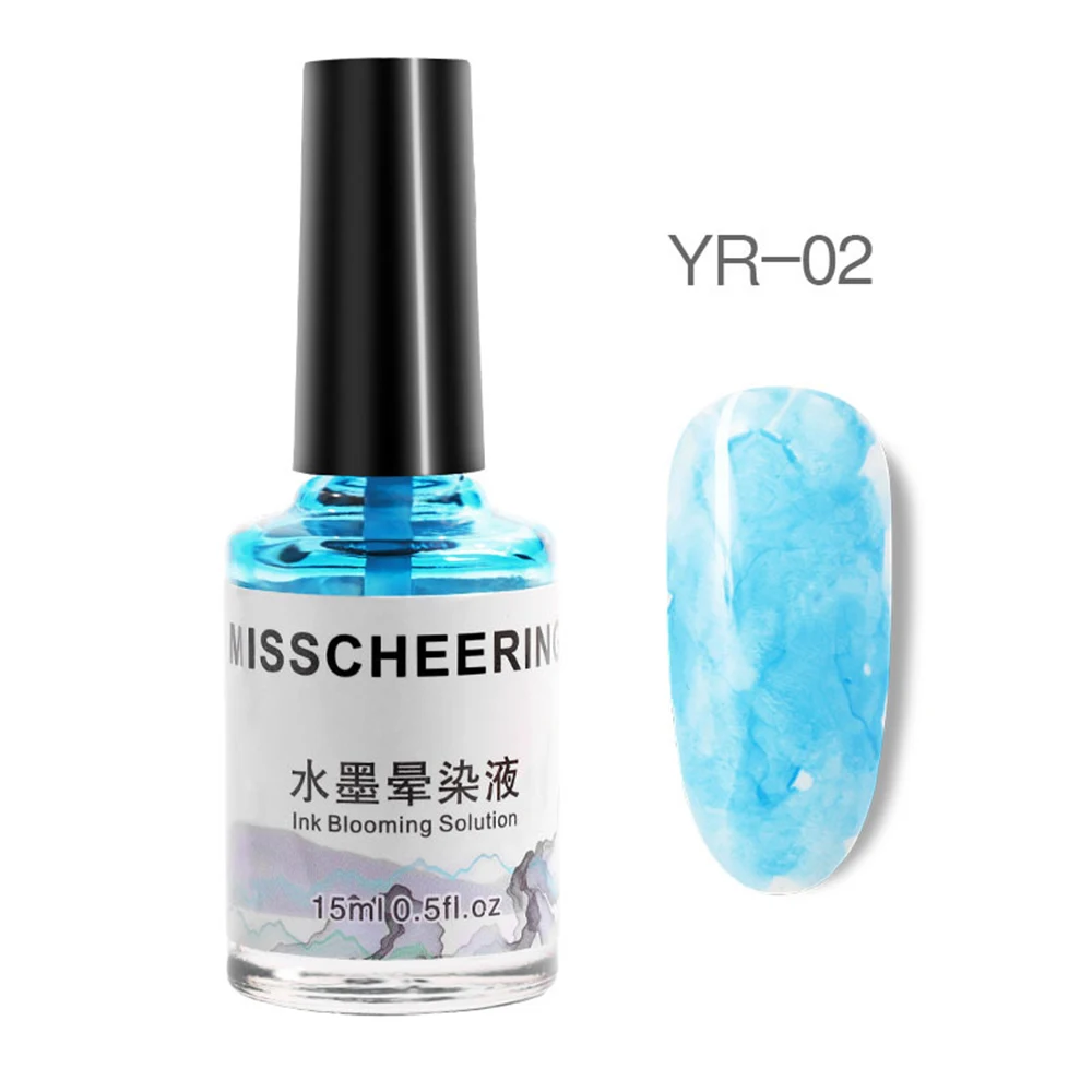 

1PC Fashion Marble Pattern Nails Gel 2019 New Watercolor Ink High Quality Water Dyeing Gradient Nail Art Nail Polish TSLM1