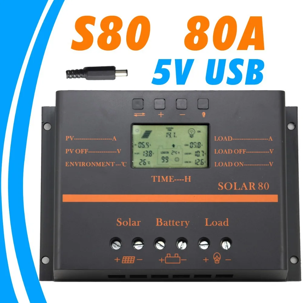 MakeSkyBlue MPPT Solar Charge Controller 40A V118 with LCD Display for all 12V 24V 36V 48V Gel Sealed Flooded Lithium Charge System