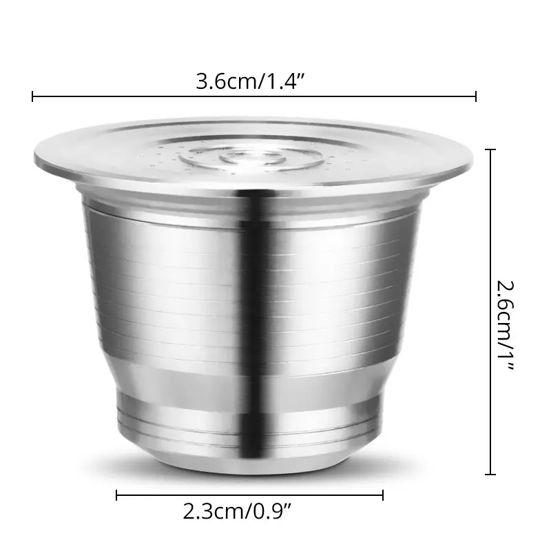 Многоразовая капсула для кофе-18/8 нержавеющая сталь Постоянная стойка для кофейных капсул Совместимость для кофемашины Nespresso