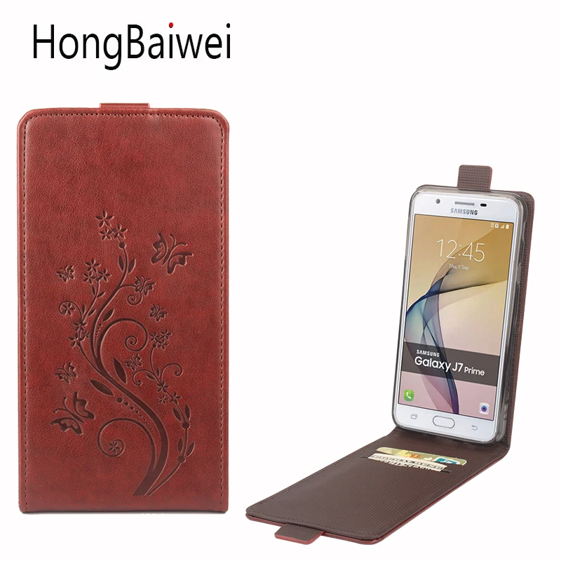 

For Samsung J7 Prime Case Leather Flower Pattern Vertical Flip Luxury Card Slot Phone Case Cover for Samsung Galaxy J7 Prime