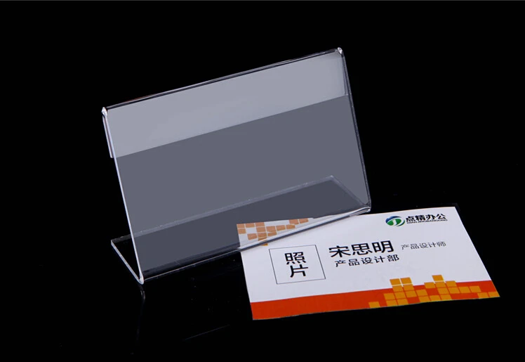 

10X8cm Table Tablet Stands acrylic Sign holder clear price label holder showing stand Free Shipping 100pcs