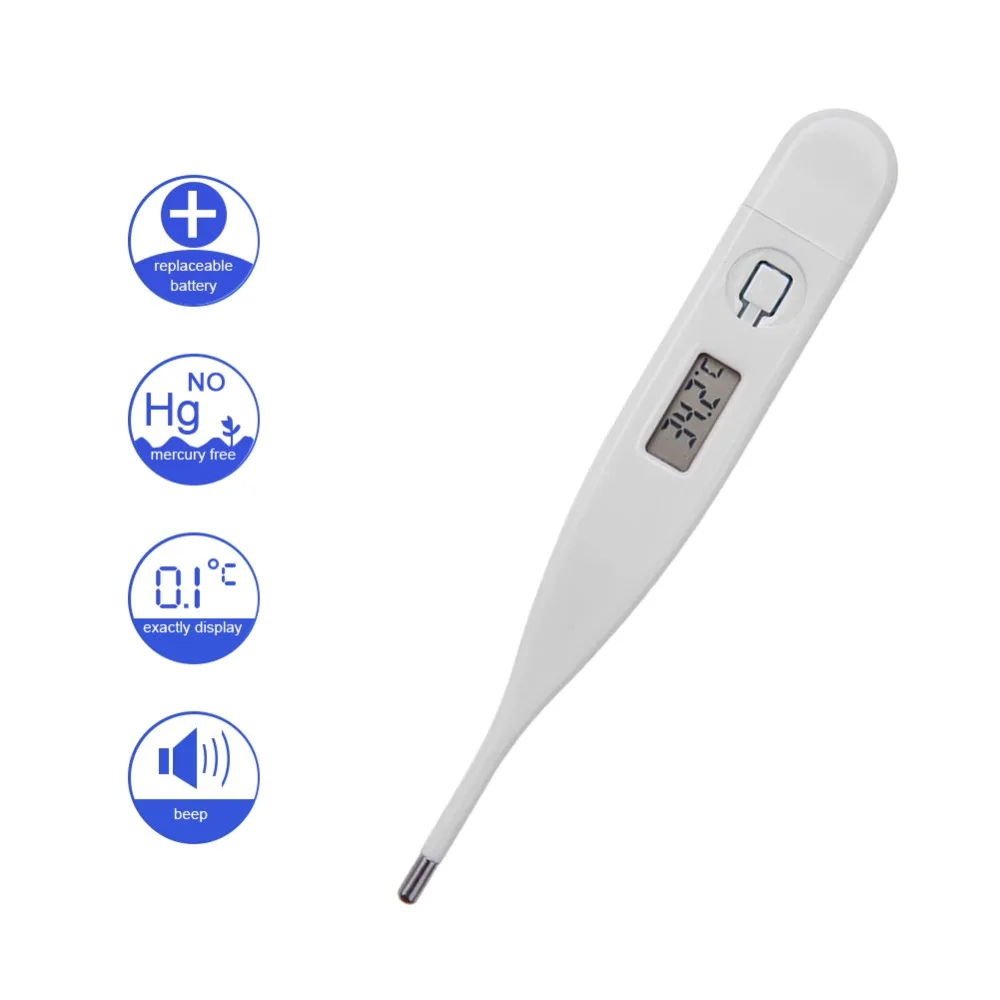 

JOCESTYLE Baby Electronic Thermometer Kids Adults Temperature Gauge with Hints Home Use Healthy Care Thermography Tool Device