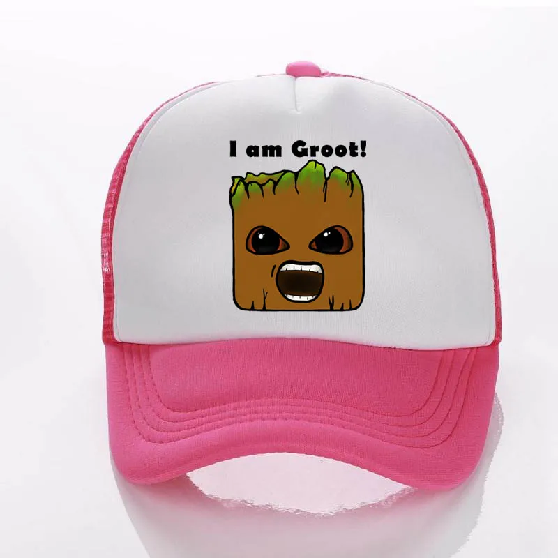 I AM GROOT Hat Дети Лето сетки дружище Кепки s ent мальчиков солнце Бейсбол шляпы взрослых/Дети DIY грут Кепки ребенка Snapbacks