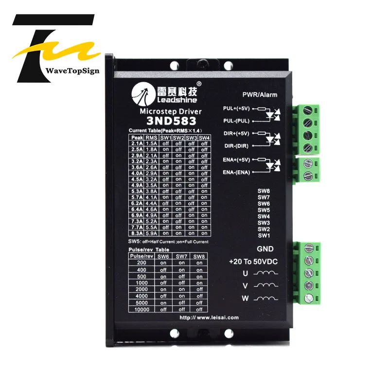 3 фазный цифровой Драйвер шагового двигателя Leadshine 3ND583 VDC20 50V используется для ЧПУ