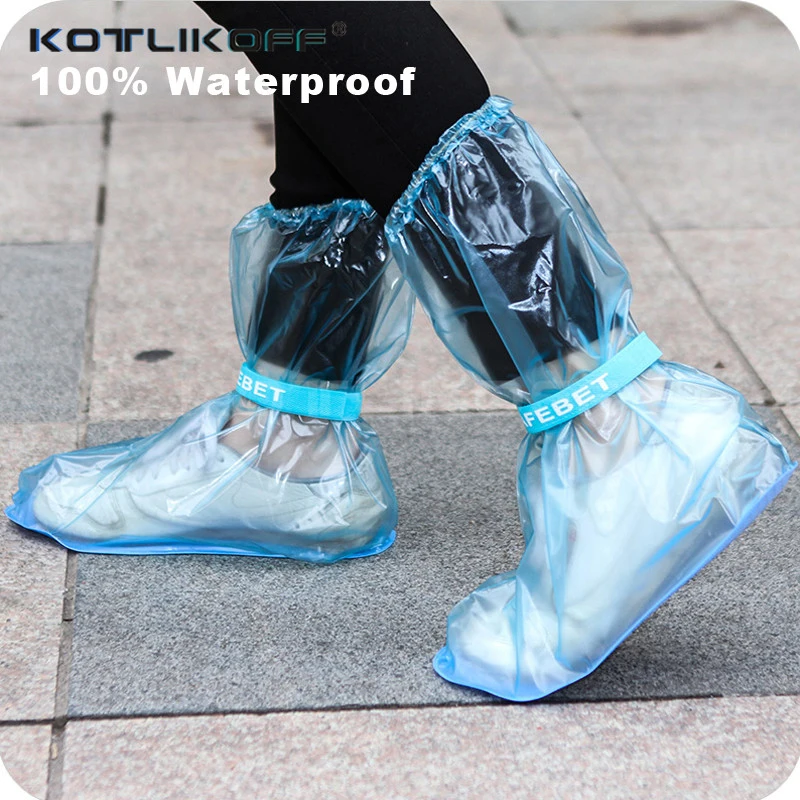 Vgv Waterproof Rain Shoe Cover Official Genuine PVC High-top Waterproof