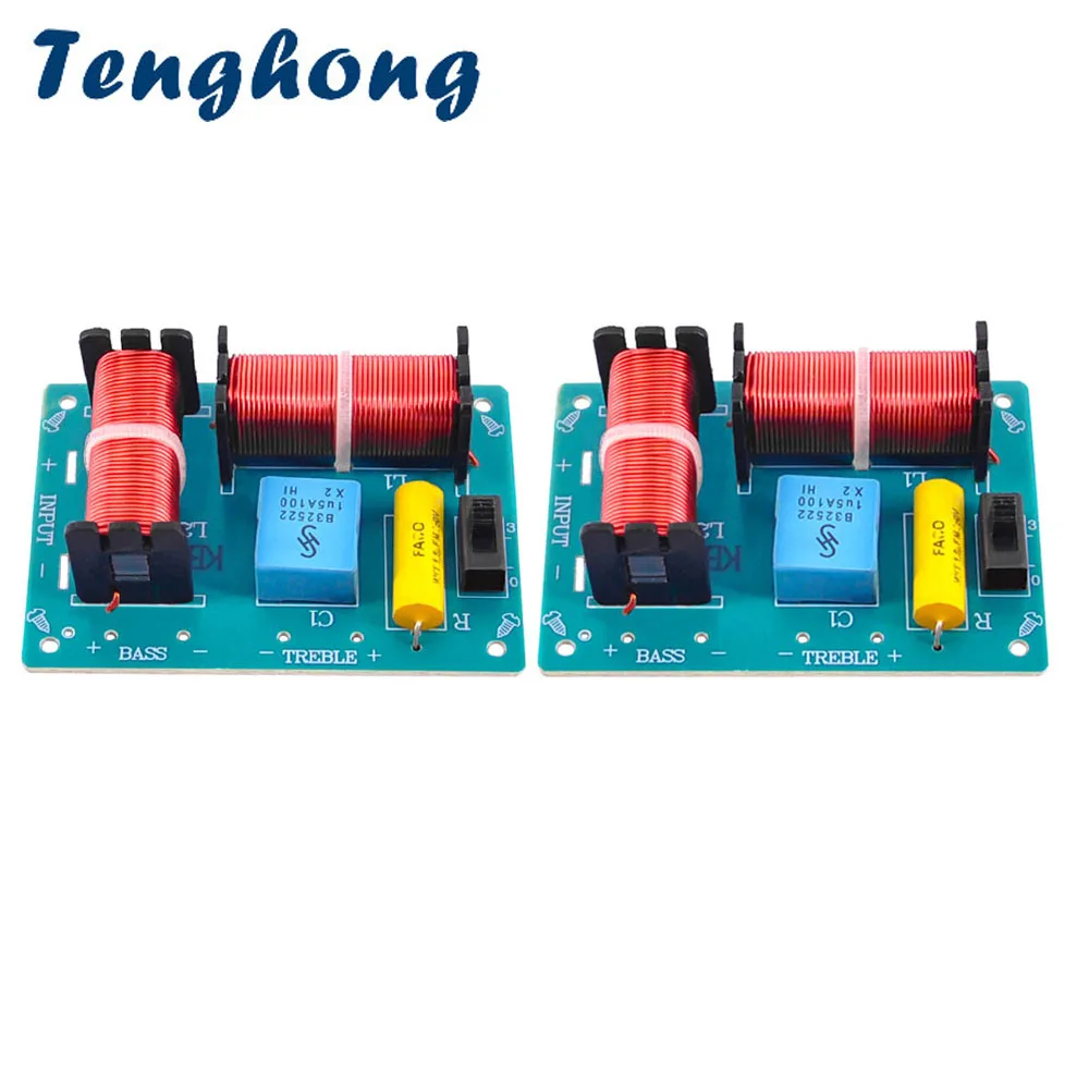 Tenghong 2pcs 2 Way Audio Crossover Board Hifi Bass Treble Speaker Frequency Divider For Home