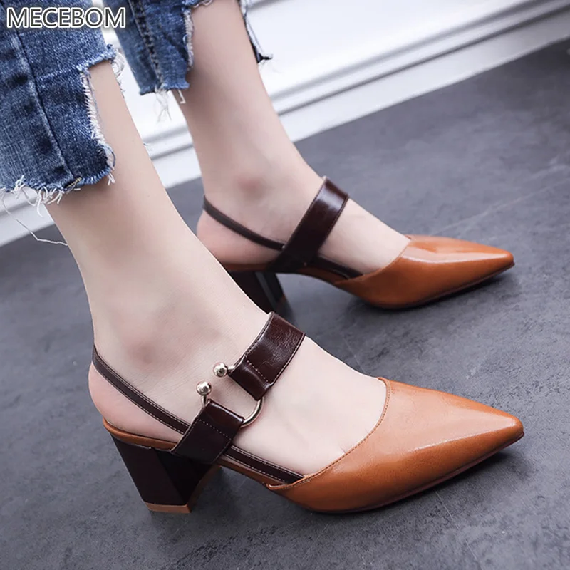 

Mecebom Genuine Leather Solid Wedges 0505W Casual Vintage Women Pumps Wedding Extreme High Heels Dance Shoes Valentine