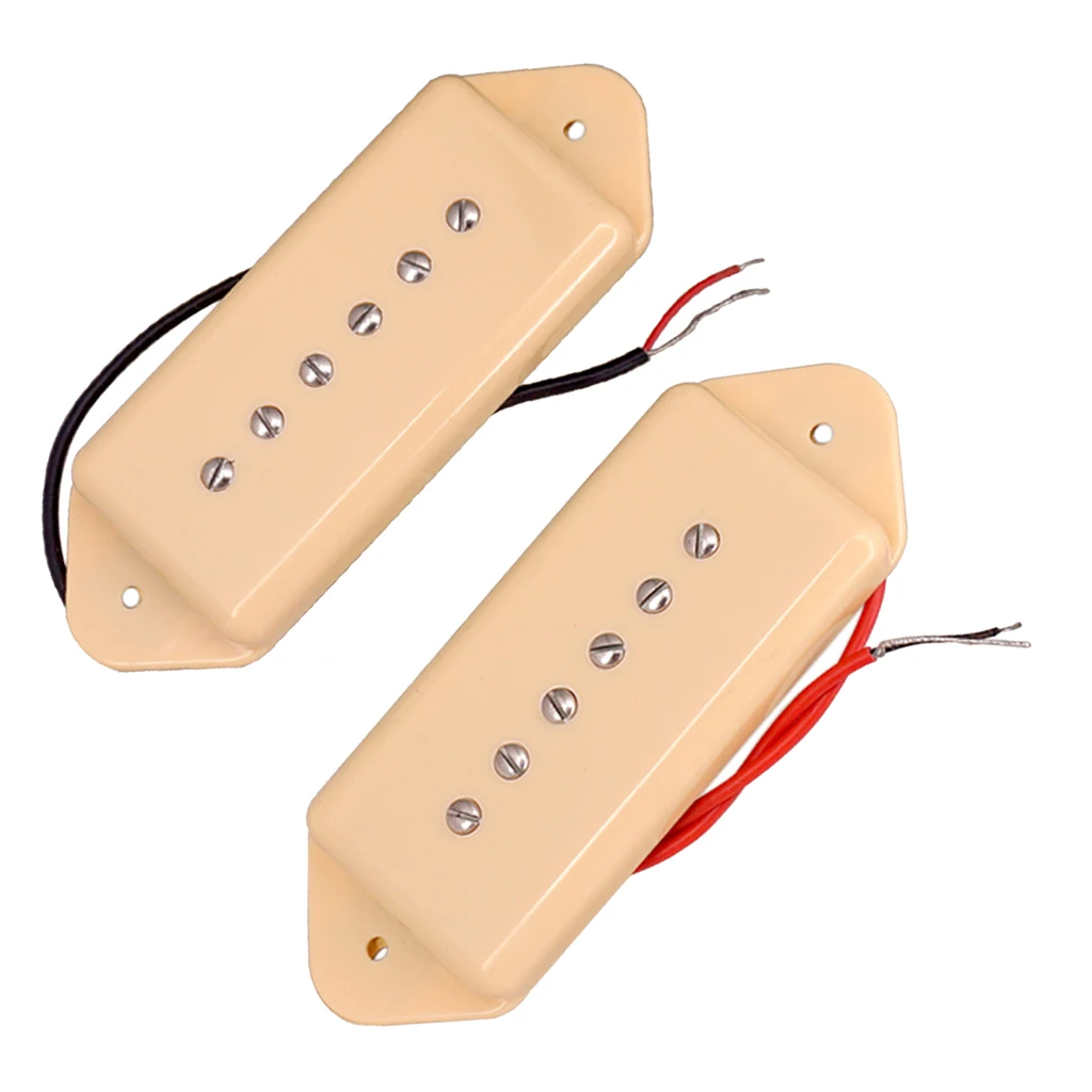 1 Pair Soapbar P90 Guitar Pickups Neck&Bridge for LP Guitar Replacement Parts