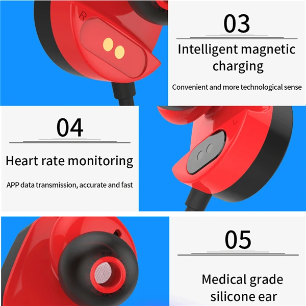 HeartRate Tracker Спортивная bluetooth-гарнитура с шейным ободком, наушники-вкладыши, HIFI звук, наушники для смартфонов samsung huawei