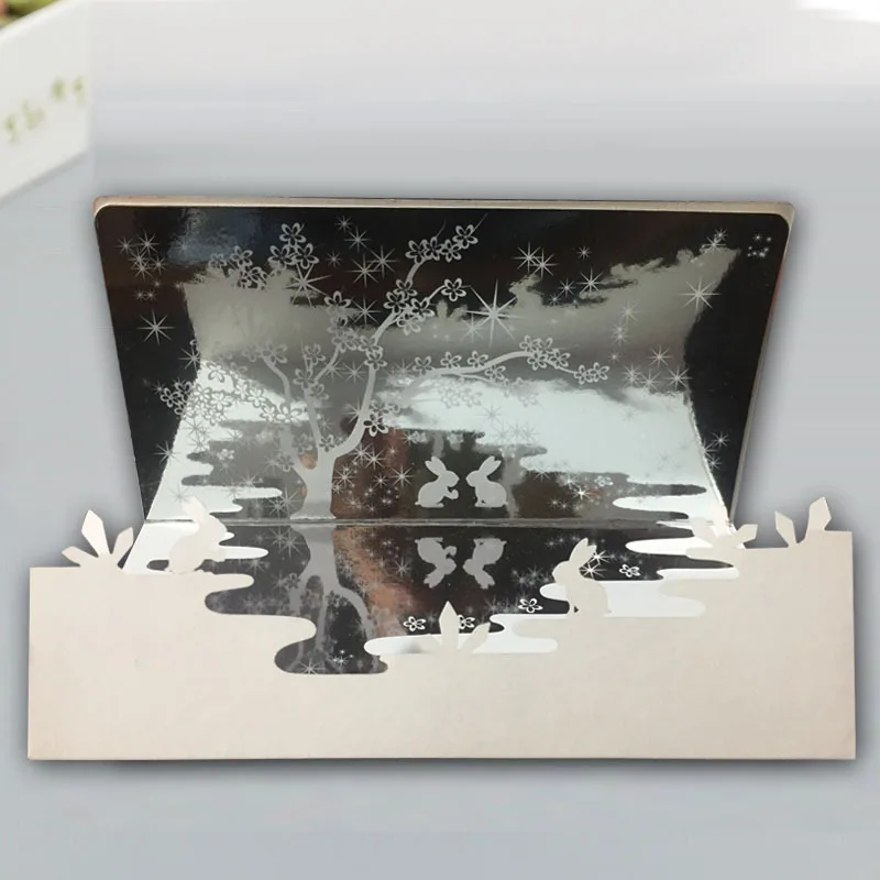 Персонализированные 3D всплывающие рождественские подарки поздравительные открытки бумажная открытка ручной работы сувенирные открытки на Рождество свадьбу год Декор JK369 - Цвет: C