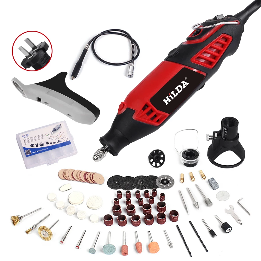 

HILDA 220V remel Style Rotary Tool For Dremel Accessories Electric Mini Drill for Power Tools EU Plug Variable Speed