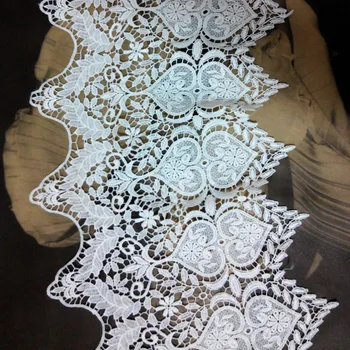 

15Yards Nigerian Wedding Lace Fabric Beautiful Flower And Heart Venise Lace Applique Trim African Lace Fabric Sewing Supplies