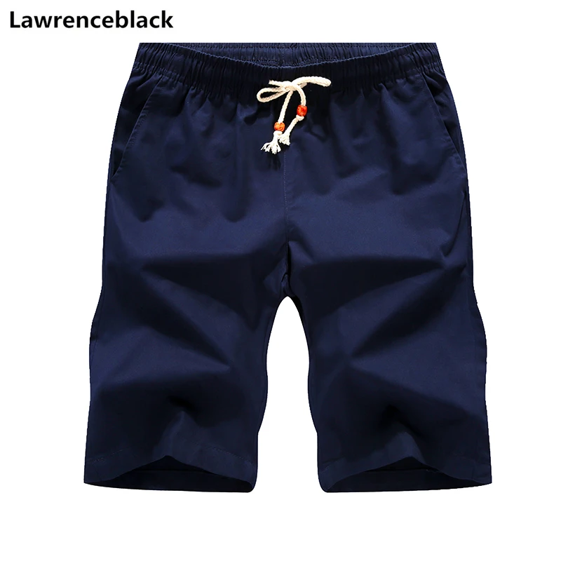 Мужские шорты с эластичной резинкой на талии, пляжные шорты, мужские дышащие хлопковые короткие летние укороченные штаны, повседневные Бермуды, 1818