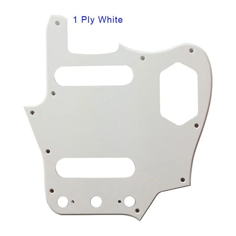 Pleroo Custom Guitar pickgaurd Scartch Plate-для 10 дырочек US Jaguar Guitar Pickguard Scartch Plate гитарные части - Цвет: 1 Ply White