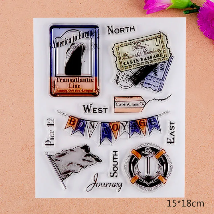 Have A Nice Trip Transparent Clear Silicone Stamps for DIY Scrapbooking/Card Making/Kids Fun Decoration Supply | Дом и сад