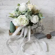 AYiCuthia Ldyllic лес букет невесты Искусственные цветы букет желтый зеленый S114