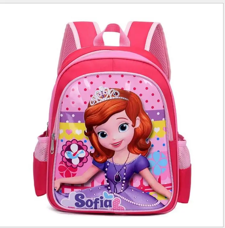 Cute Kawaii Sofia Princess Sofia Pink Backpack School Bags for Girls Kids Lovely Kindergarten Preschool Children Satchel