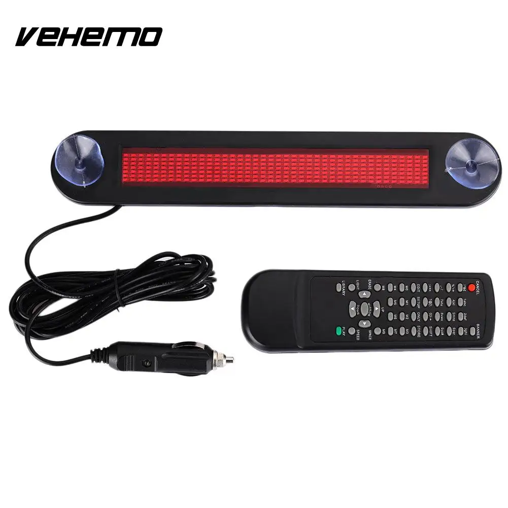 

VEHEMO 12V Programmable Car Automotive LED Display Scrolling Board Automobile Subtitle Display Presentation Caution Auto