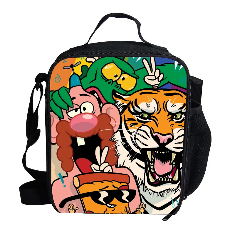 

Portable Lunch Picnic Bag Insulated Character Uncle Grandpa Thermal Cooler Lunch Bags For Children Boys Girls Kids