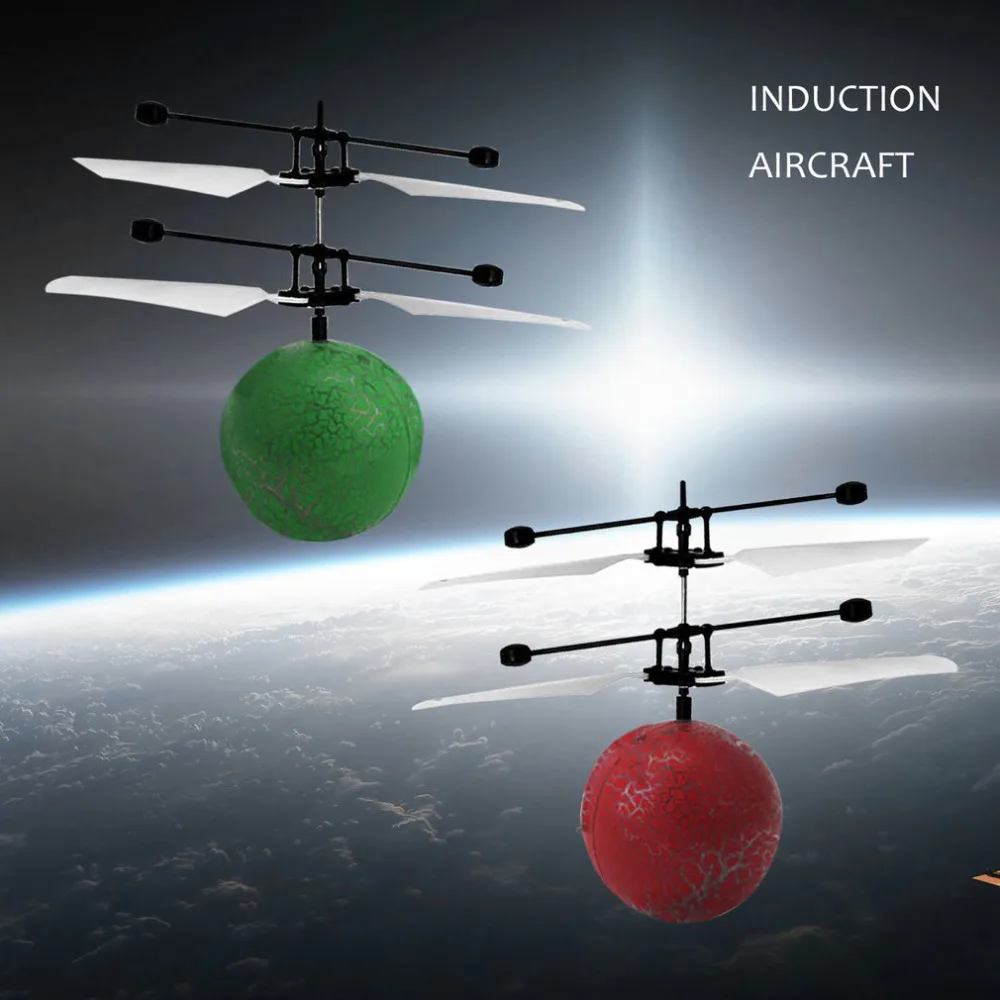 Радиоуправляемые детские игрушки, эпоксидный Радиоуправляемый вертолет-мяч, Дрон шар-вертолет, встроенный сверкающий светодиодный
