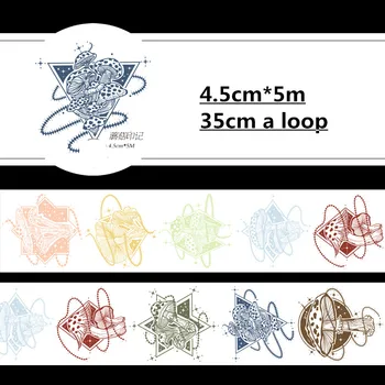 

4.5cm*5m Mushroom Array vintage decoration washi Tape DIY Diary scrapbooking masking tape With release paper