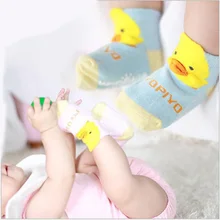 Носки для малышей носки-тапочки для новорожденных мальчиков и девочек Детские хлопковые короткие носки милые Носки с рисунком животных Нескользящая одежда для малышей
