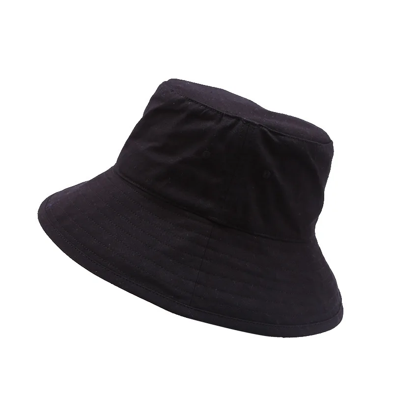 

Male Wide Brim Large Size Fisherman Hat Solid Color Cotton Panama Hat Big Head Man Plus Sizes Bucket Hat 55-59cm 60-63cm
