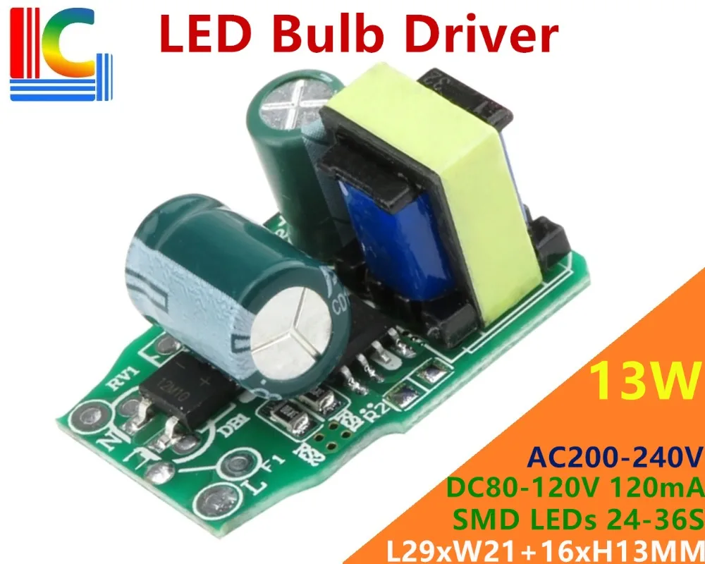 

Freeshipping 9W 10W 11W 12W 13W Lighting Transformer 120V - 160V 5730 5630 2835 LED Bulb Driver Output 120mA Power Supply 5PCs