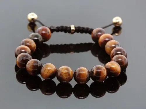 Fashion Shamballa Jewelry Rope Handmade High Quality Tiger Eye Fashion Shamballa Jewelry Rope Handmade High Quality Tiger Eye Beaded Bracelet For Men And Women